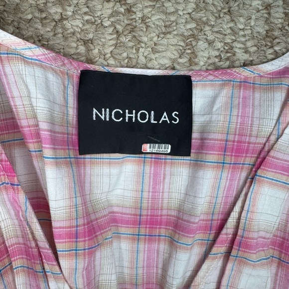 Nicholas Plaid Print Midi Length Dress Size: 8. A49 - Picture 13 of 16